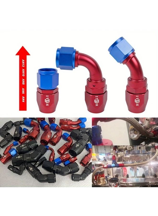 AN12 90 Degree Aluminum Swivel Hose End Fitting Universal Oil Fuel Adapter - Image 1